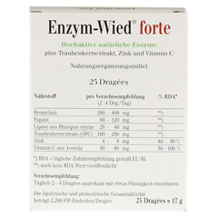 ENZYM-WIED forte Dragees 25 Stck - Rckseite