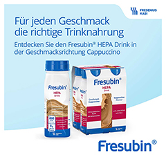 FRESUBIN HEPA DRINK Cappuccino Trinkflasche 6x4x200 Milliliter - Info 5