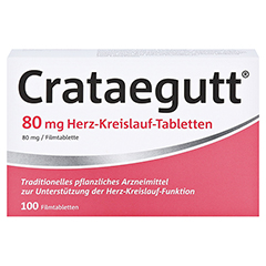 Crataegutt 80mg Herz-Kreislauf-Tabletten 100 Stck - Vorderseite