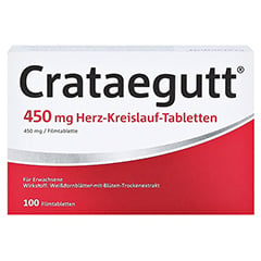 Crataegutt 450mg Herz-Kreislauf-Tabletten 100 Stück - Rückseite