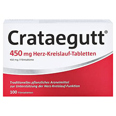 Crataegutt 450mg Herz-Kreislauf-Tabletten 100 Stück - Vorderseite
