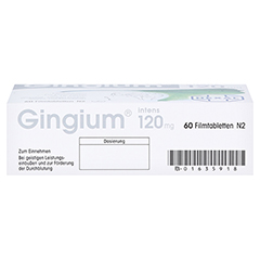 GINGIUM intens 120 mg Filmtabletten 60 Stck N2 - Unterseite