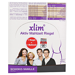 XLIM Aktiv Mahlzeit Riegel Schoko-Vanille 12x75 Gramm - Vorderseite