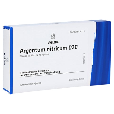 ARGENTUM NITRICUM D 20 Ampullen 8x1 Milliliter N1