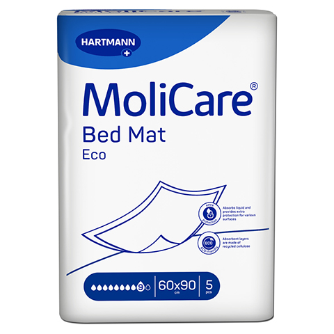 MOLICARE Bed Mat Eco 9 Tropfen 60x90 cm 5 Stück