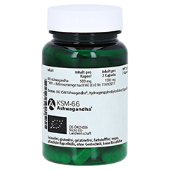ASHWAGANDHA 500 mg Bio Kapseln 60 Stck - Rckseite