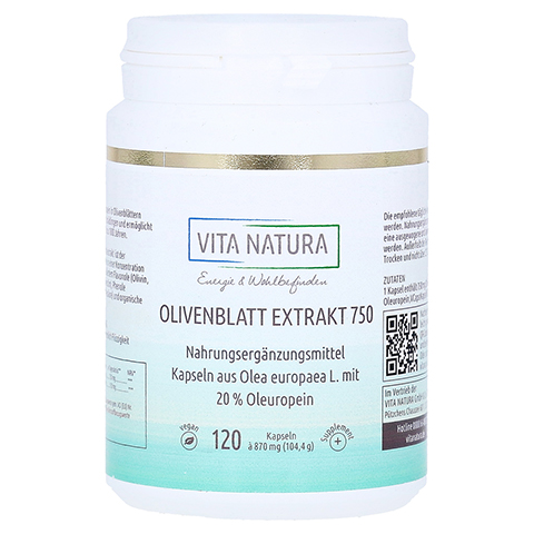 OLIVENBLATT-Extrakt 750 mg Vegikapseln 120 Stck