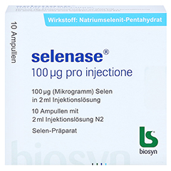 Selenase 100µg pro injectione 10x2 Milliliter N2 - Vorderseite