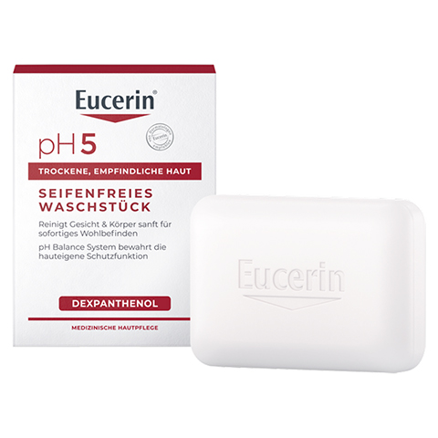 Eucerin pH5 Seifenfreies Waschstück empfindliche Haut 100 Gramm