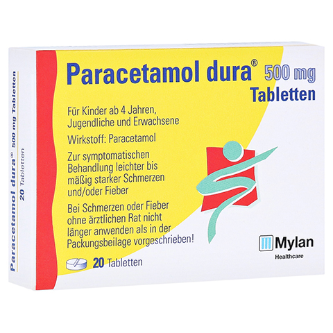 Paracetamol dura 500mg 20 Stück N2