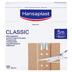 Hansaplast Classic Pflaster 6 cmx5 m 1 Stück - Vorderseite