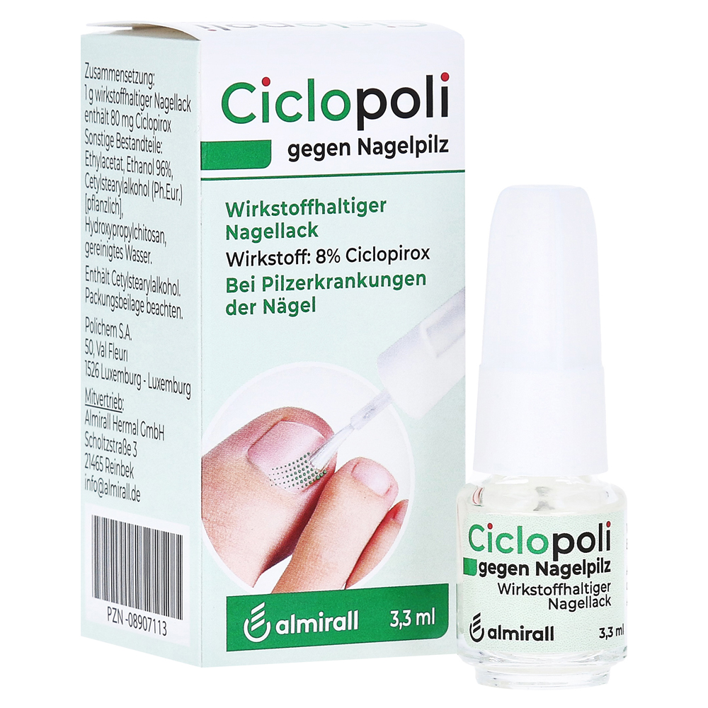 Ciclopoli gegen Nagelpilz Wirkstoffhaltiger Nagellack 3.3 Milliliter