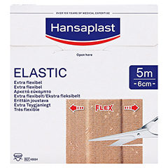 Hansaplast Elastic Pflaster 6 cmx5 m 1 Stück - Rückseite