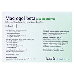 Macrogol beta plus Elektrolyte 20 Stck - Rckseite