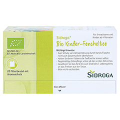 SIDROGA Bio Kinder-Fencheltee Filterbeutel 20x2.0 Gramm - Oberseite
