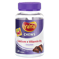 YAYA CHEWS Calcium+Vitamin D3 Chocolate Kaudragees 24 Stck