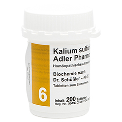 BIOCHEMIE Adler 6 Kalium sulfuricum D 6 Tabletten