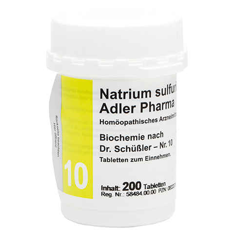 BIOCHEMIE Adler 10 Natrium sulfuricum D 6 Tabl. 200 Stck