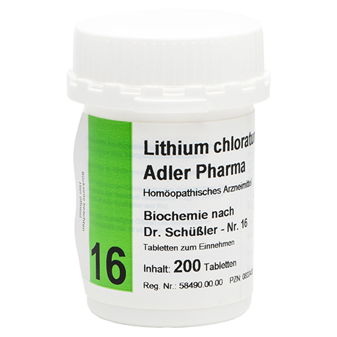 BIOCHEMIE Adler 16 Lithium chloratum D 12 Tabl. 200 Stck