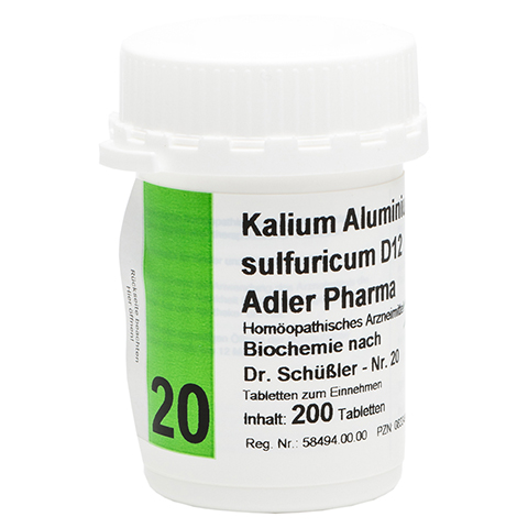 BIOCHEMIE Adler 20 Kalium aluminium sulf.D 12 Tab. 200 Stck