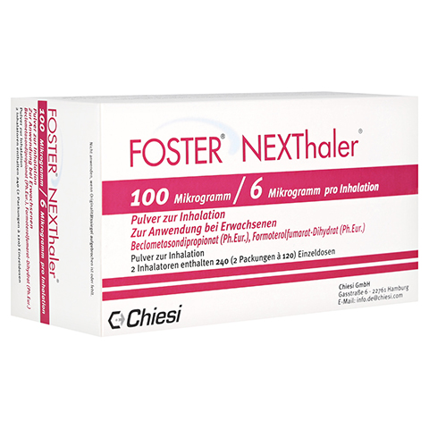 FOSTER NEXThaler 100/6 g 120 ED Inhalationspulver 2 Stck N3