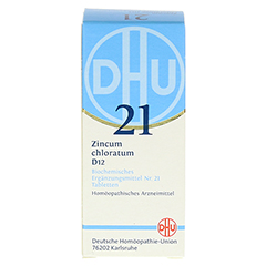 BIOCHEMIE DHU 21 Zincum chloratum D 12 Tabletten 80 Stück N1 - Rückseite