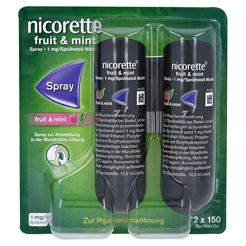 NICORETTE Fruit & Mint Spray 1 mg/Sprühstoß 2 Stück