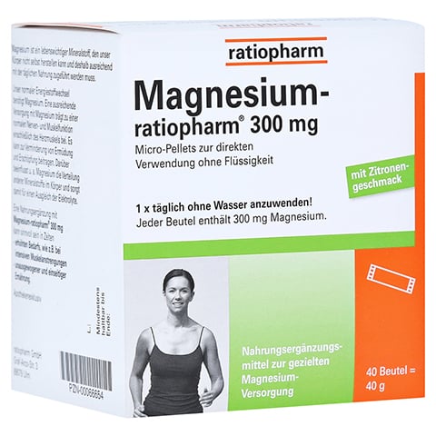 Magnesium ratiopharm 300 mg 40 Stück