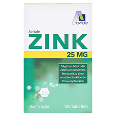 ZINK 25 mg Tabletten 120 Stck - Vorderseite