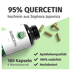 GREEN NATURALS Quercetin 500 mg hochdosiert Kaps. 180 Stck - Info 1