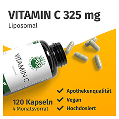 GREEN NATURALS liposomales Vitamin C 325 mg Kaps. 120 Stck - Info 1