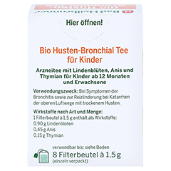 BAD HEILBRUNNER Bio Husten-Bronchial Tee f.Kdr.FB 8x1.5 Gramm - Rckseite