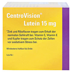 CENTROVISION Lutein 15 mg Kapseln 90 Stück - Rechte Seite