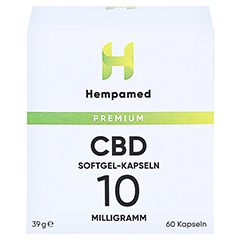 HEMPAMED Premium CBD Kapseln mit 10 mg CBD 60 Stck - Vorderseite
