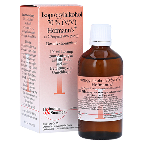 ISOPROPYLALKOHOL 70% V/V Hofmann's 100 Milliliter