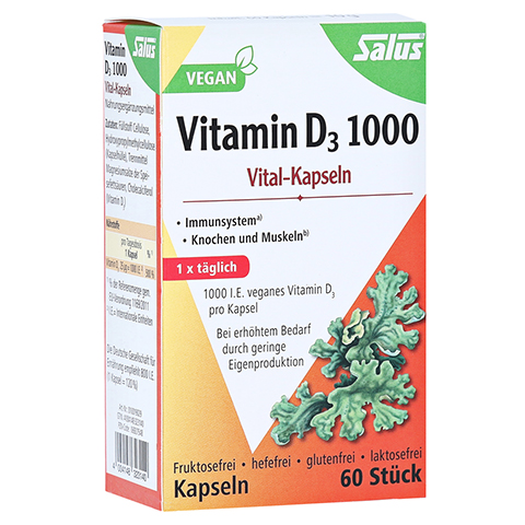 VITAMIN D3 1000 vegan Vital-Kapseln Salus 60 Stück