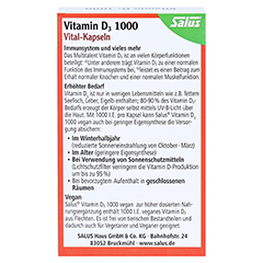 VITAMIN D3 1.000 vegan Vital-Kapseln Salus 60 Stück - Rückseite