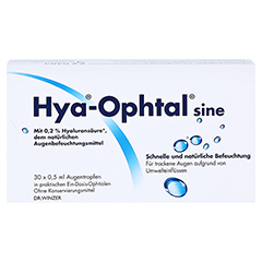 HYA-OPHTAL sine Augentropfen 30x0.5 Milliliter - Vorderseite