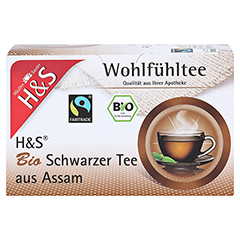 H&S Bio Schwarzer Tee aus Assam Filterbeutel 20x1.80 Gramm - Vorderseite