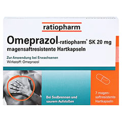 Omeprazol-ratiopharm SK 20mg 7 Stück - Vorderseite