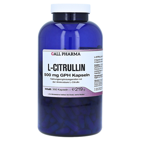 L-CITRULLIN 500 mg GPH Kapseln 360 Stück