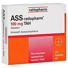 ASS-ratiopharm 100mg TAH 100 Stück N3