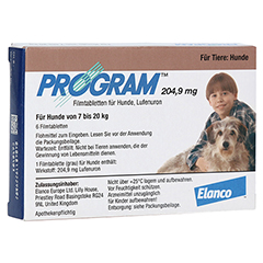 PROGRAM 204,9 mg 7-20 kg Tabl.f.Hunde 6 Stck