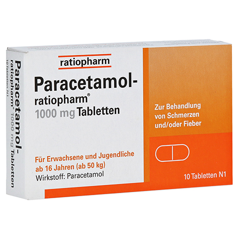 Paracetamol-ratiopharm 1000mg 10 Stück N1