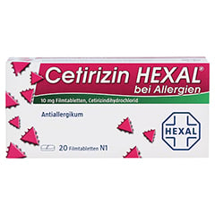 Cetirizin HEXAL bei Allergien 20 Stück N1 - Vorderseite