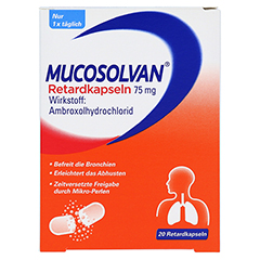 MUCOSOLVAN Retardkapseln 75 mg 20 Stück N1 - Vorderseite