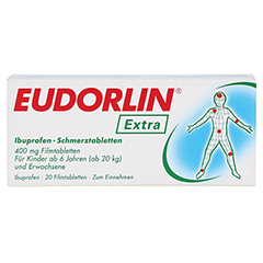 EUDORLIN Extra Ibuprofen-Schmerztabletten 20 Stück - Vorderseite