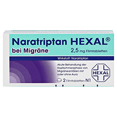 Naratriptan HEXAL bei Migrne 2,5mg 2 Stck N1 - Vorderseite