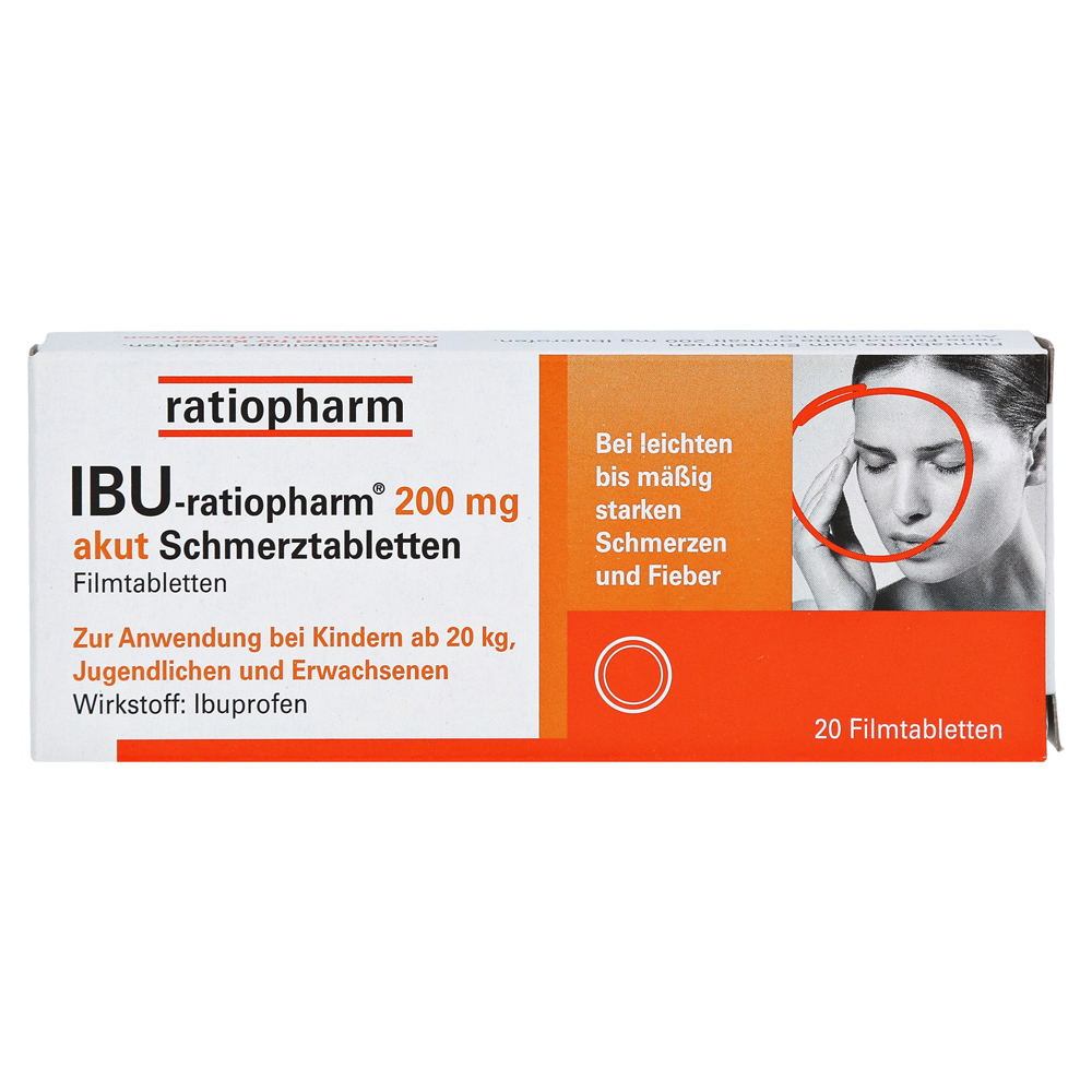 Erfahrungen zu IBU-ratiopharm 200mg akut Schmerztabletten, 20 Stück.