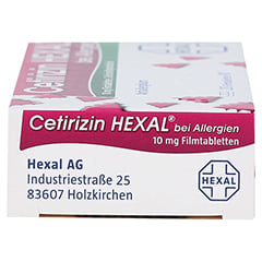 Cetirizin HEXAL bei Allergien 20 Stück N1 - Linke Seite